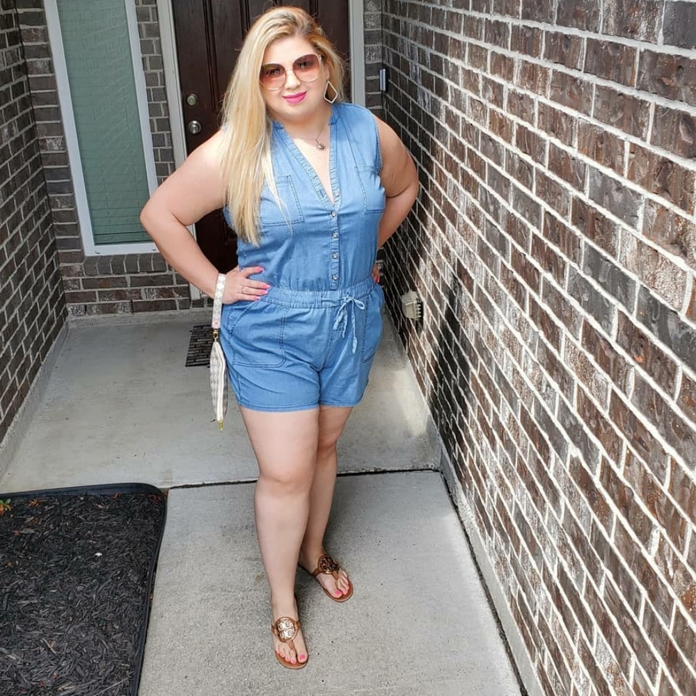 Denim romper
